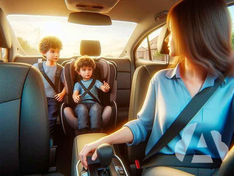 Un conductor, ¿se puede distraer si viaja con niños en los asientos traseros y…