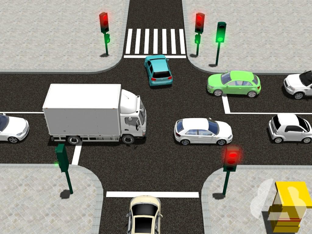 ¿Debe entrar en una intersección en una situación en la que el tráfico esté tan…