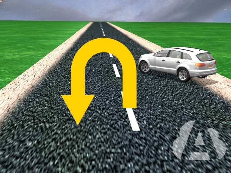 En este tramo de carretera, ¿está permitido hacer un cambio de sentido?