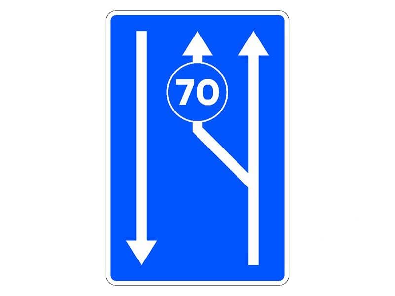 ¿Está permitido utilizar el carril sobre el que está la señal de velocidad…