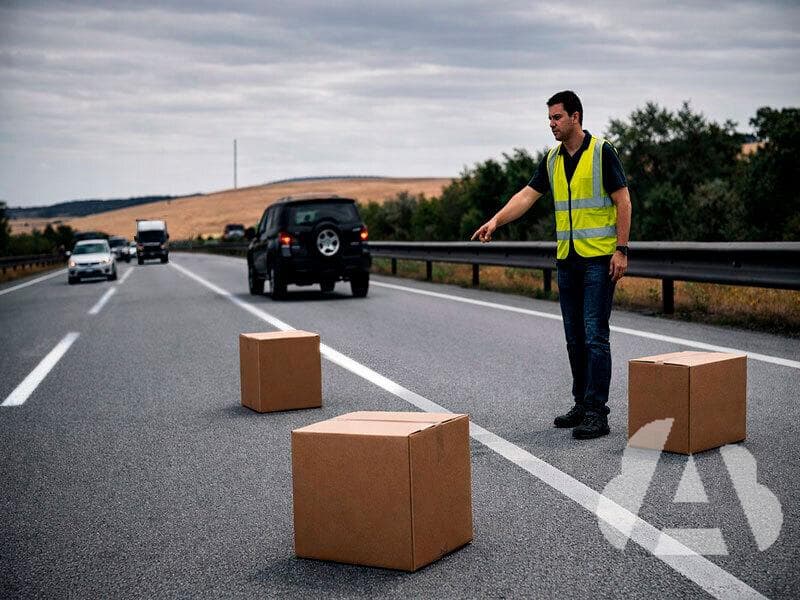 Si se detiene para retirar de la vía una carga que ha caído de su vehículo,…