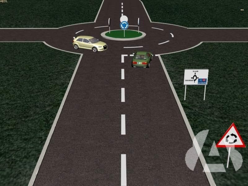 En una glorieta, ¿por dónde se debe circular?