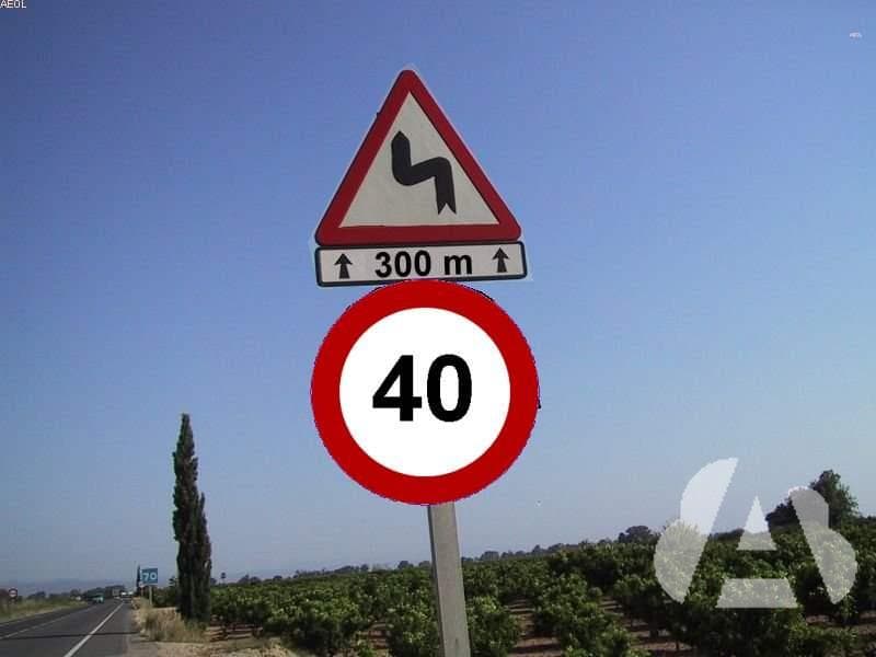 La señal prohíbe circular a más de 40 km/h. ¿Hasta dónde está prohibido?