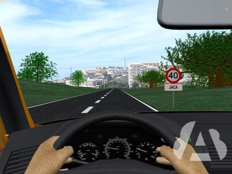 A la vista de la señalización, circulará a una velocidad máxima de...