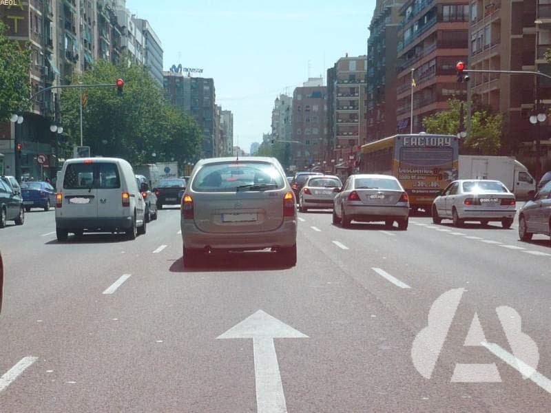 Las flechas de selección de carril...